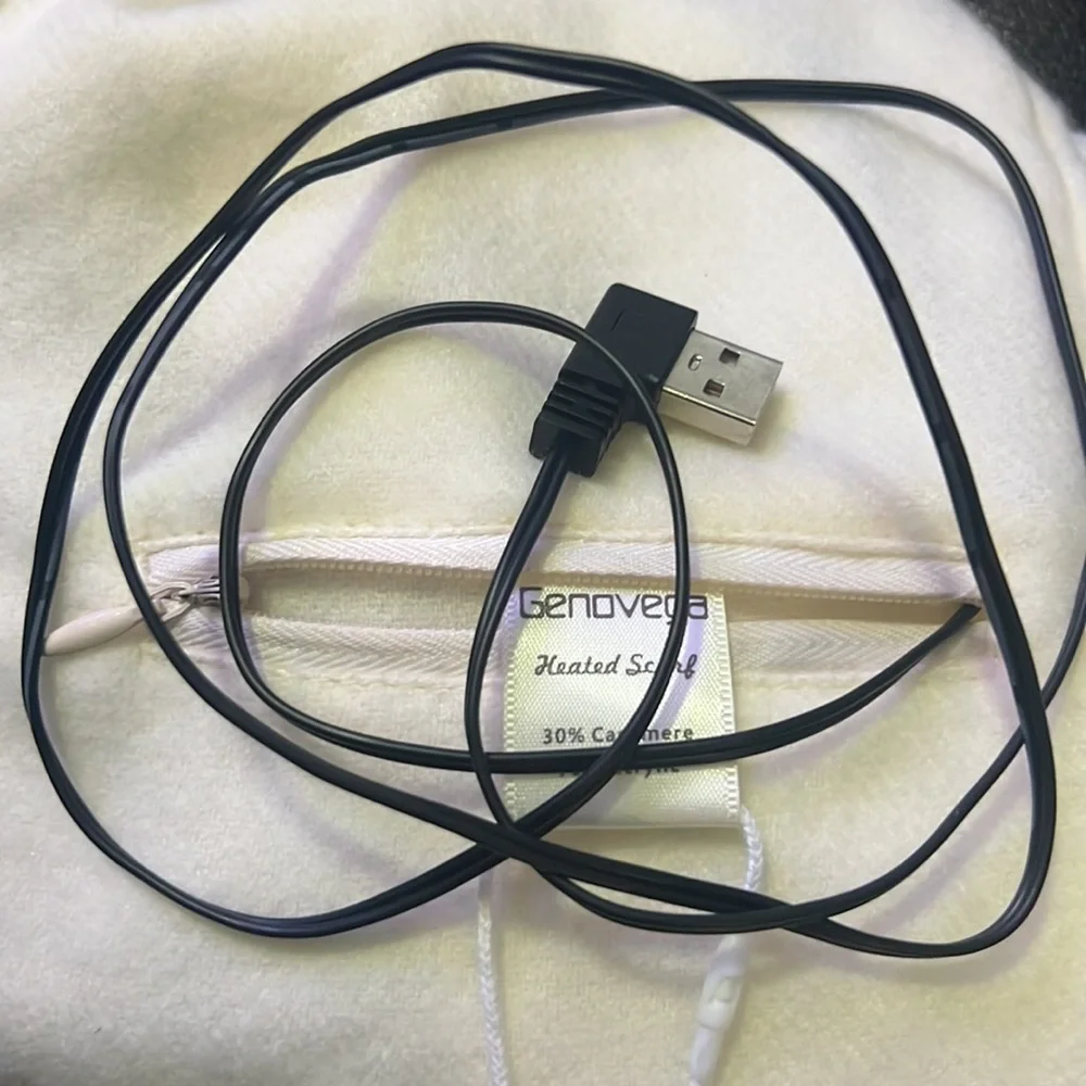 genovegawinter heated scarf beige color - Picture 5 of 5